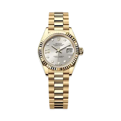 ROLEX Lady-Datejust 28mm Yellow Gold 279178 "Silver"
