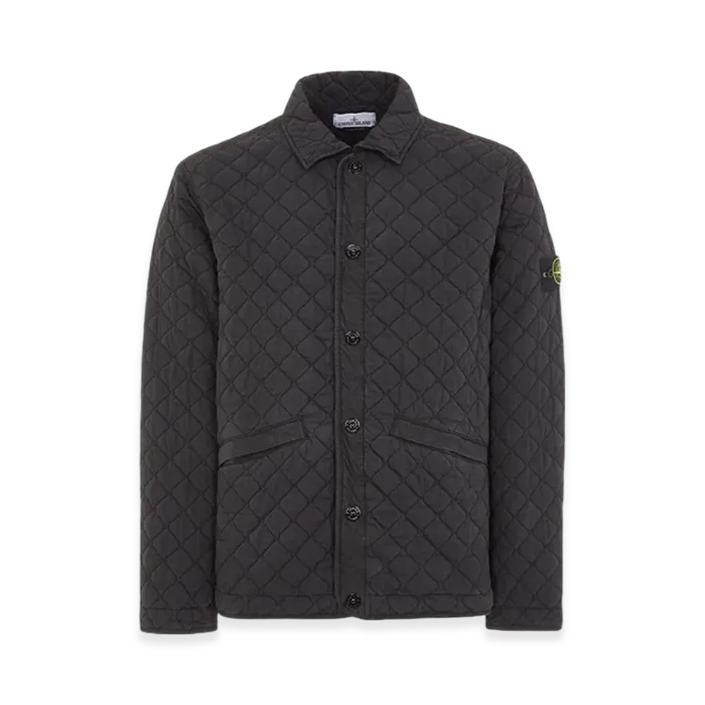 Stone Island Q0933 50 Fili Quilted-TC Light Brushed Nylon Cotton Canvas Lightly Padded Jacket - 23FW "Black"