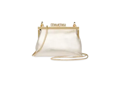 MIU MIU Shoulder Strap With Nappa Leather Wallet "Gold"