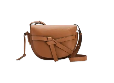LOEWE Small Gate Bag In Pebble Grain Calfskin "Tan"