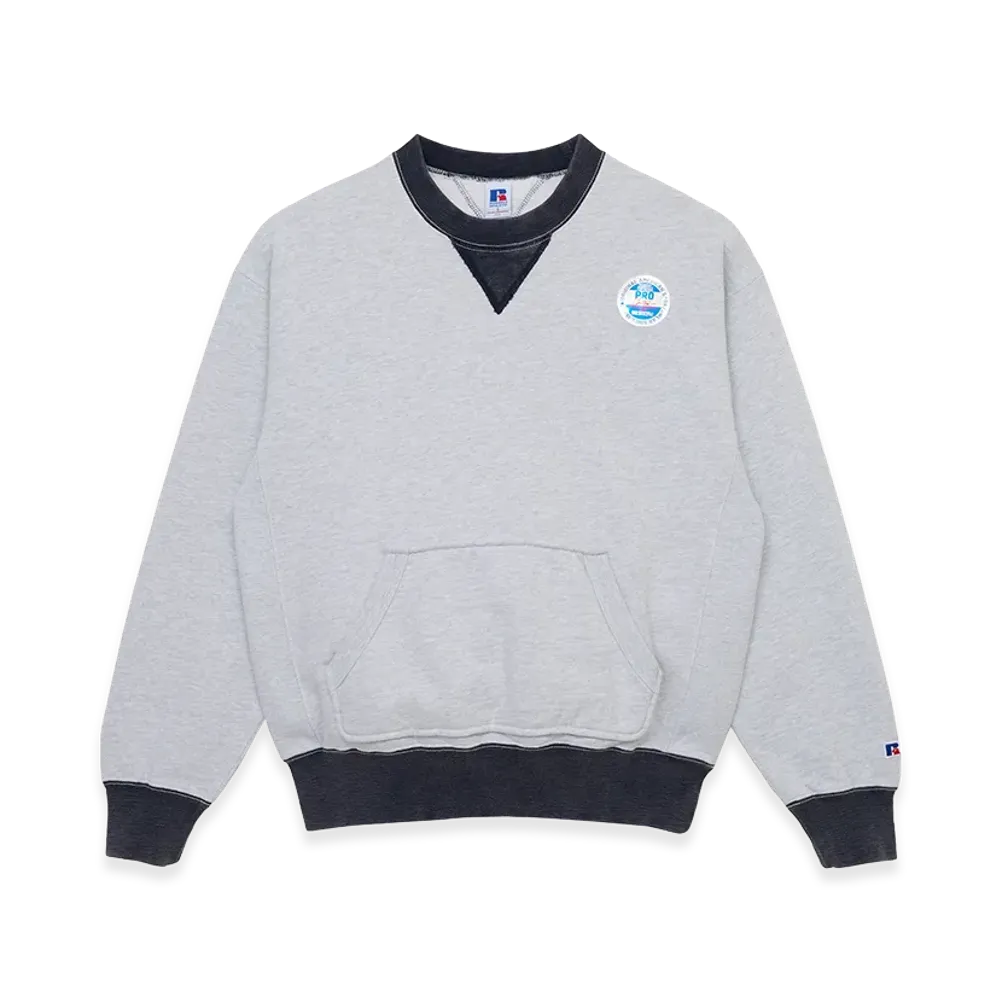 GDC x Russell x Project D Sunfaded Crew Sweatshirt "Gray"