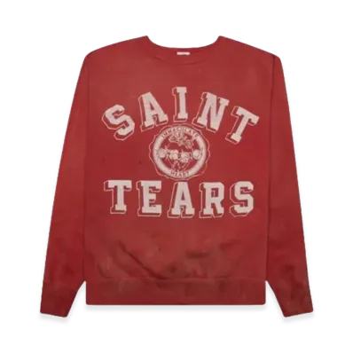SAINT Mxxxxxx Saint Tears Sweatshirt "Red"