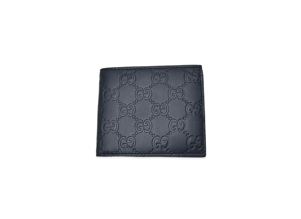 GUCCI Bi-Fold Bill Compartment Guccisima "Navy"