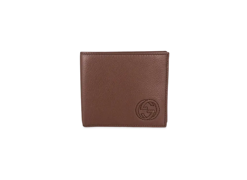 GUCCI Soho Coin Wallet Interlocking G Leather "Brown"