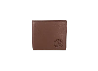 GUCCI Soho Coin Wallet Interlocking G Leather "Brown"