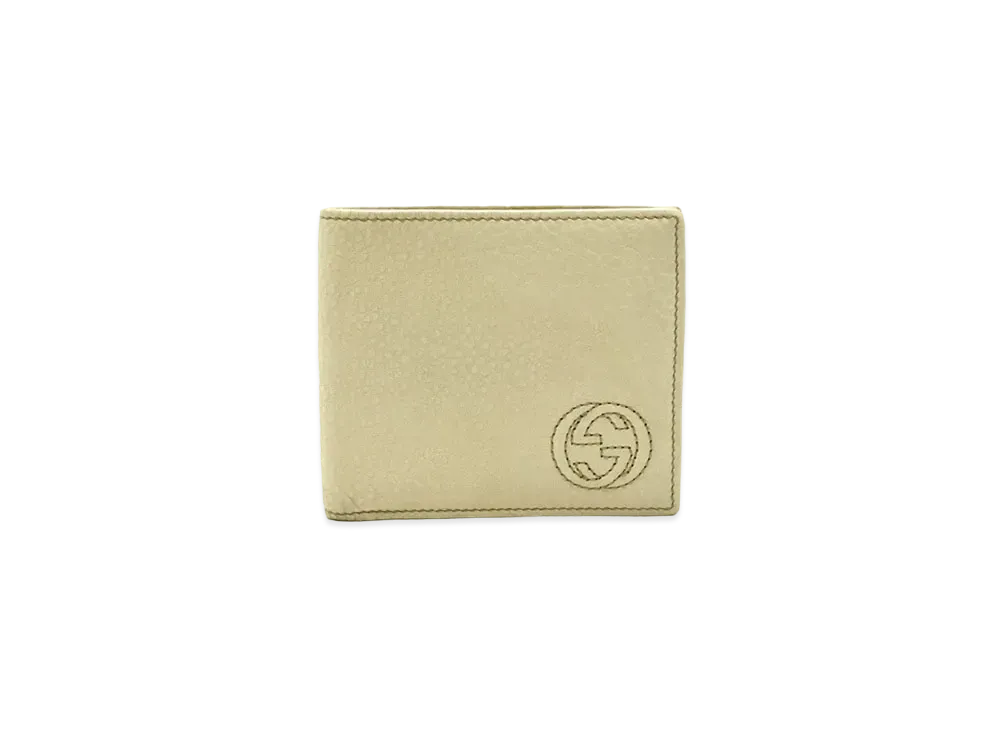GUCCI Soho Coin Wallet Interlocking G Leather "Ivory"