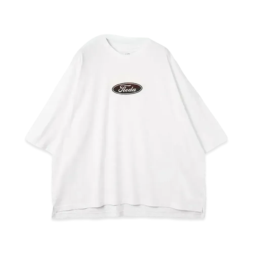 JieDa CAR FONT TEE "WHITE/BROWN"
