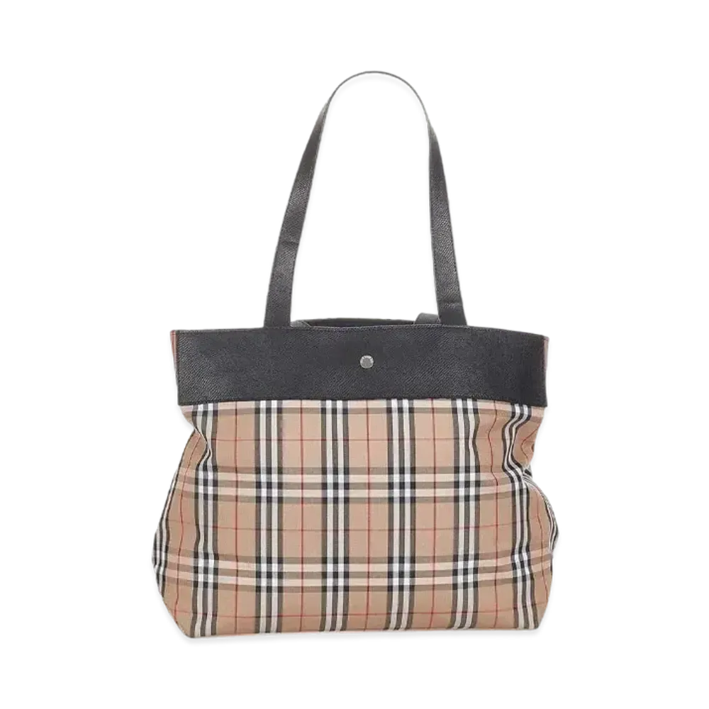 Burberry Pre-Owned House Check Canvas Tote Bag