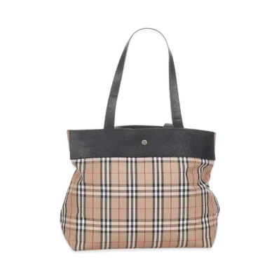 Burberry Pre-Owned House Check Canvas Tote Bag