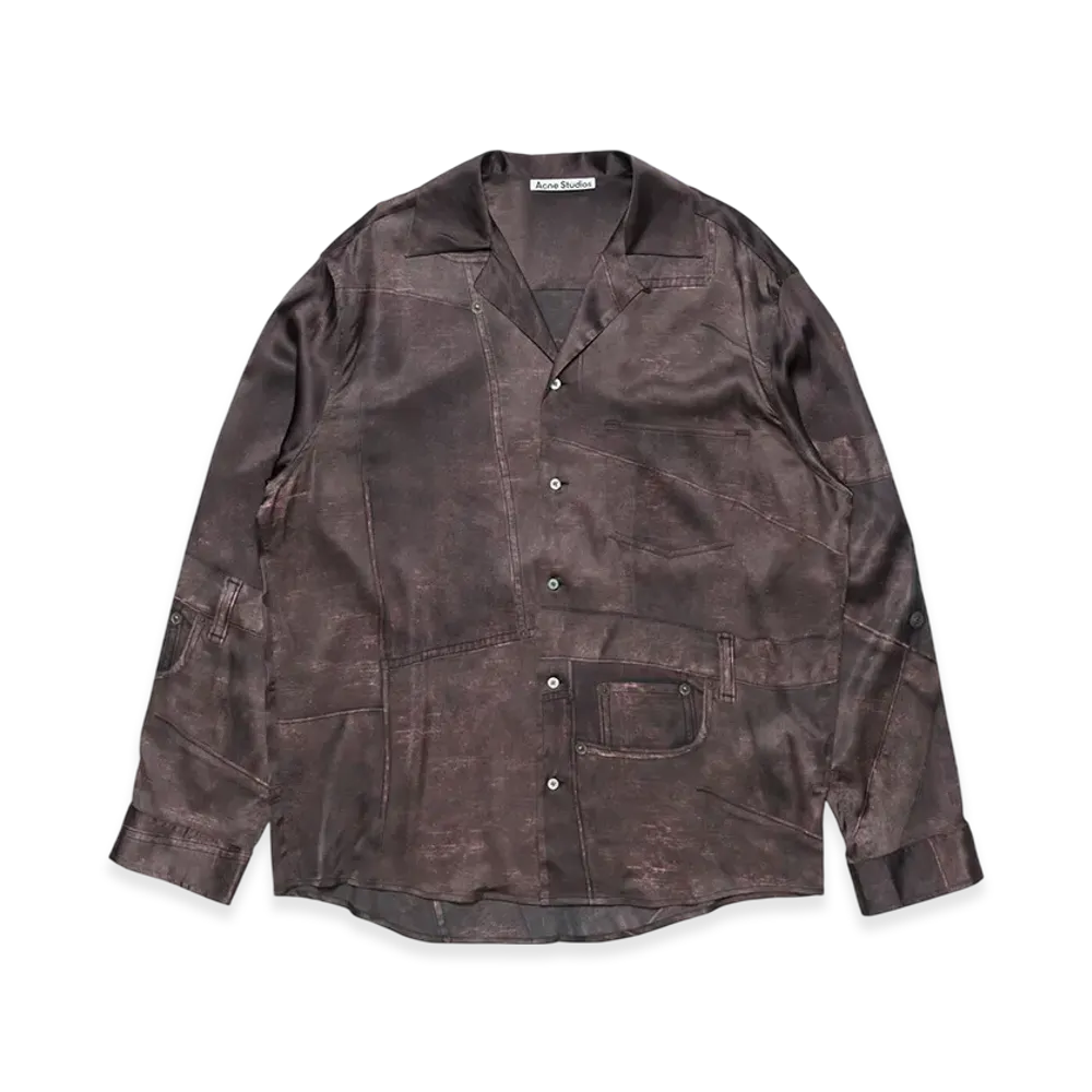 Acne Studios Printed Button Up Shirt "Brown"