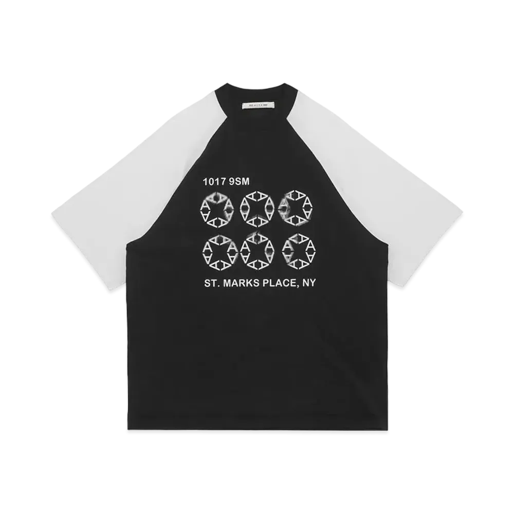 1017 ALYX 9SM Oversize Logo Raglan T-shirt "Black/White"