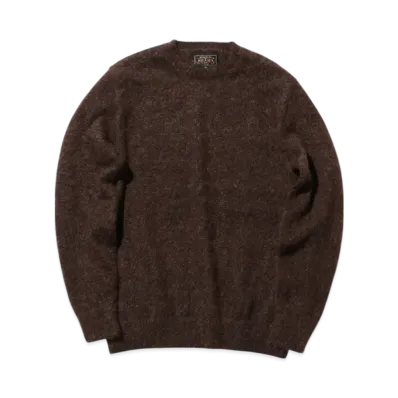 BEAMS Crew Stretch Mohair "DarkBrown"