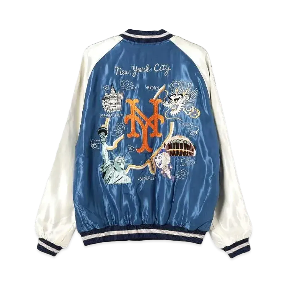 ビームス x テーラー東洋 オリジナル MLB コレクション ジャンパー ニューヨークメッツ "ブラック"