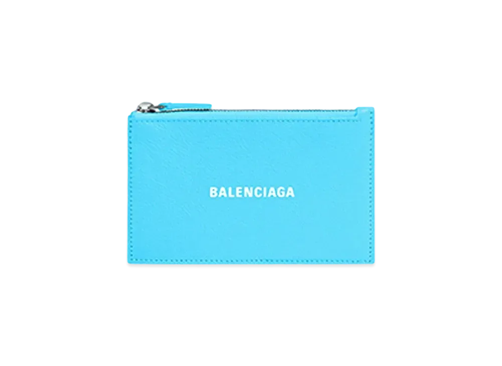 BALENCIAGA Cash Large Long Coin & Card Holder "Blue"