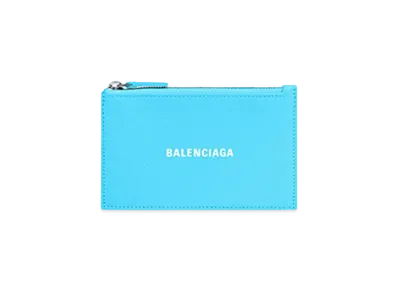 BALENCIAGA Cash Large Long Coin & Card Holder "Blue"