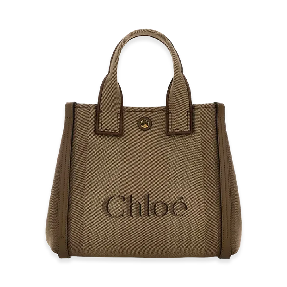 Chloe Women's Canvas Small Chloa Carry Shopping Bag "Brown"