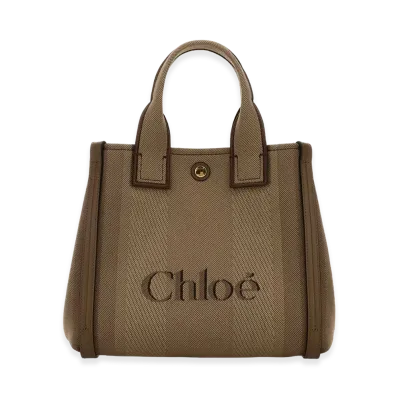 Chloe Women's Canvas Small Chloa Carry Shopping Bag "Brown"