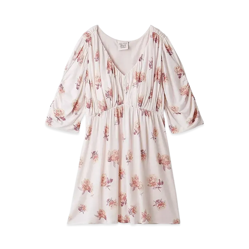 GELATO PIQUE Mother'S Day Rose Pattern Cup-In Pullover "Choral"
