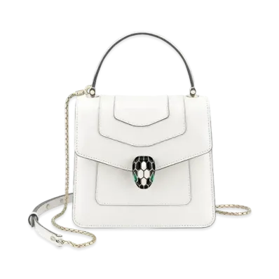 BVLGARI Serpenti Forever Top Handle "White Agate"