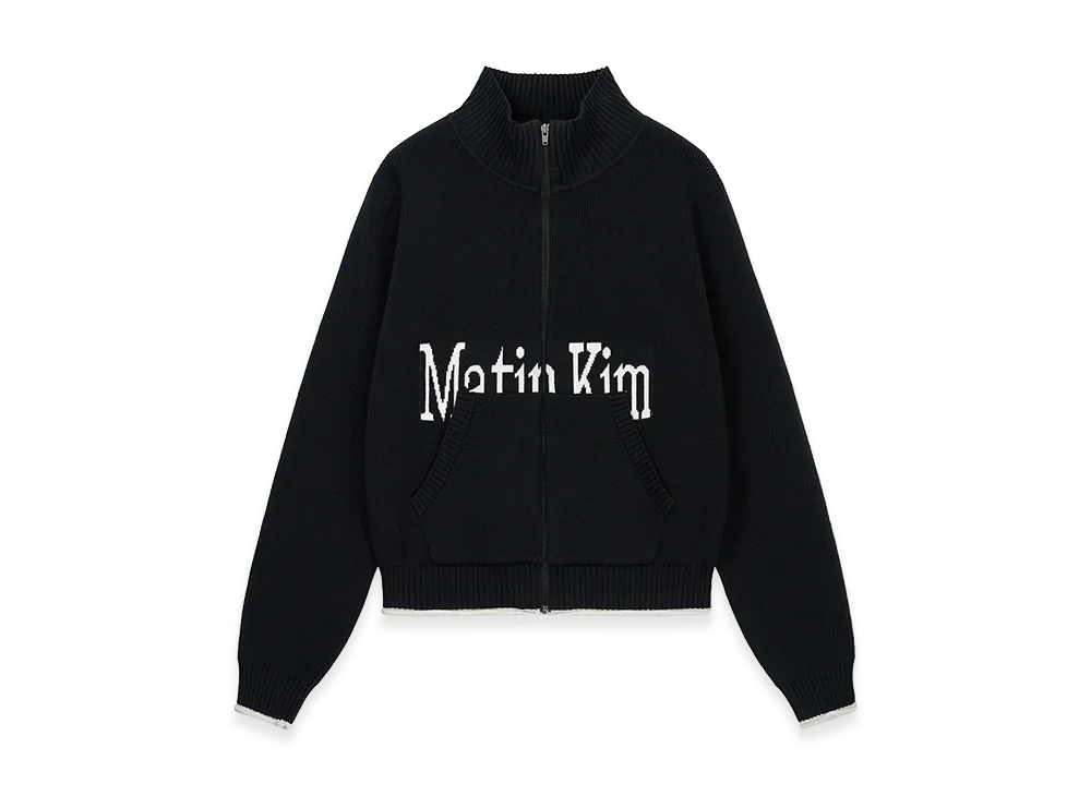 Matin Kim Women's Spell Point Knit Zip Up "Black"