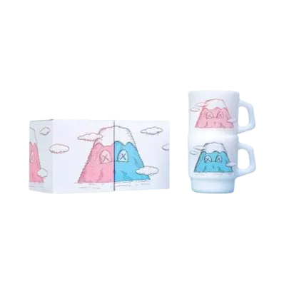 KAWS HOLIDAY Japan Mount Fuji Fire-King Mug Set (Set of 2) "Multi"