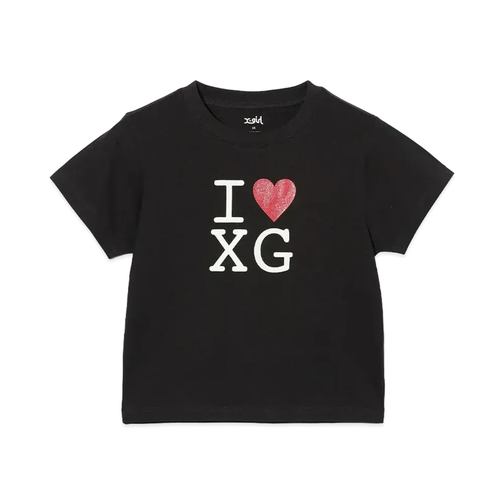 X-Girl I Love Xg Logo S/S Baby Tee "Black"