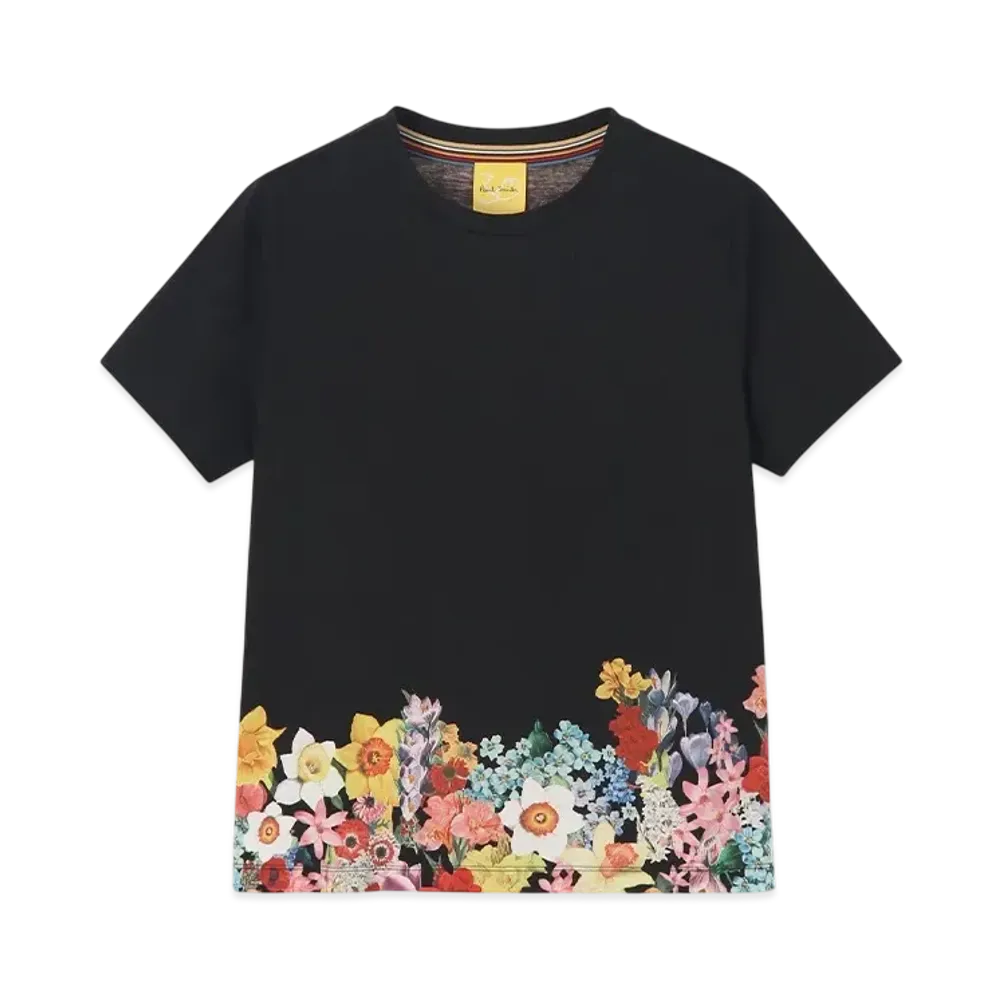 Paul Smith Women's Collage Floral Short Sleeve T-Shirt "Black"