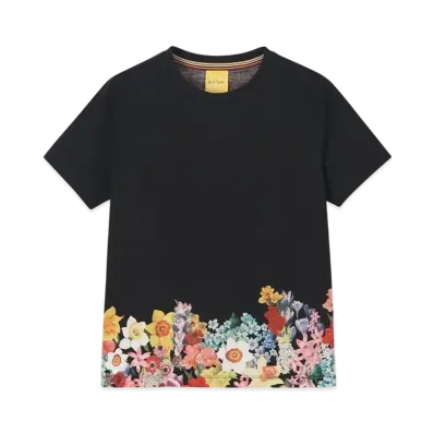 Paul Smith Women's Collage Floral Short Sleeve T-Shirt "Black"