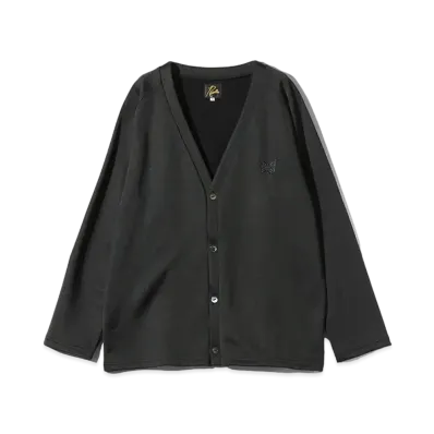 Needles V Neck Cardigan - C/Pe Bright Jersey "Black"