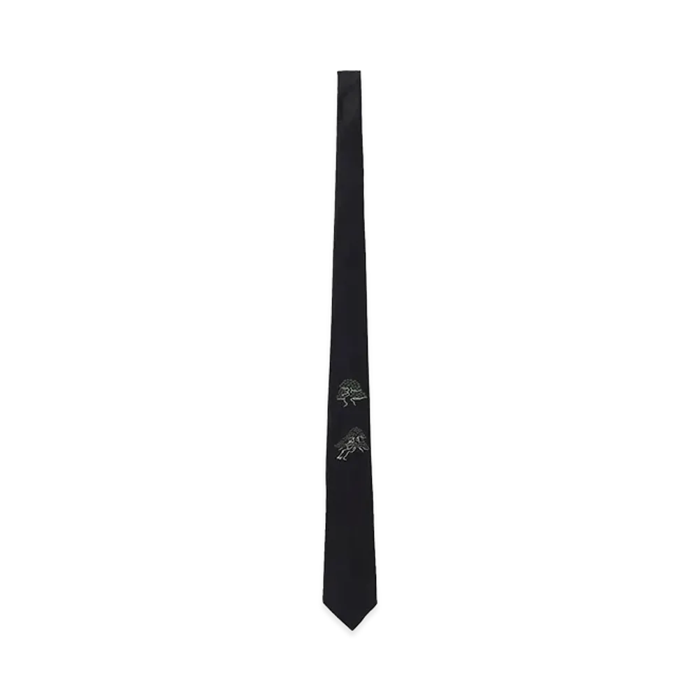 WILDSIDE YOHJI YAMAMOTO x Tradman's BONSAI Bonsai Embroidered Tie "Black"