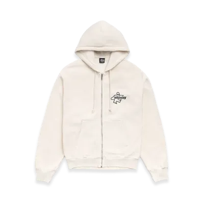 Stussy Surf Size Zip Hoodie "Bone"