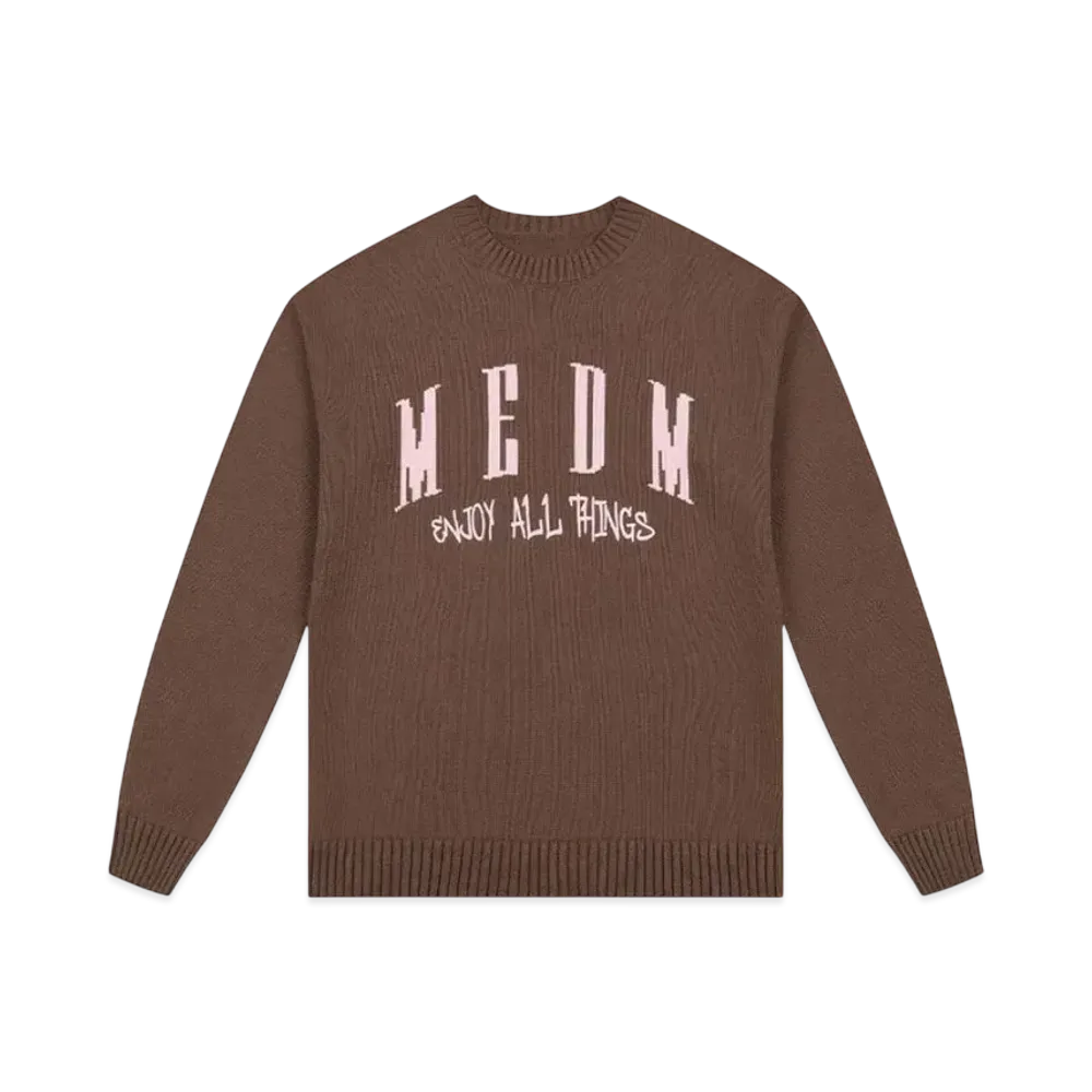 MR. ENJOY DA MONEY Arch Logo Knit "Brown"