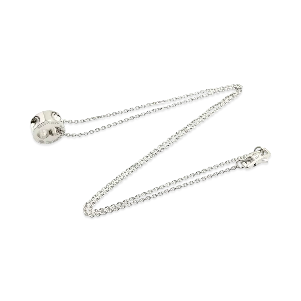 Louis Vuitton Pendentif Empreinte Necklace White Gold Diamonds "White Gold"
