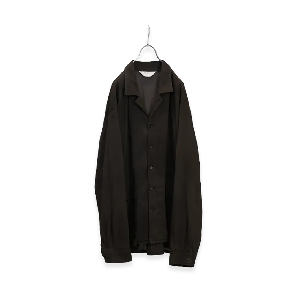 ANCELLM Crepe Shirt Jacket "Brown"