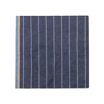 Paul Smith Signature Striped Edge Handkerchief "Navy"