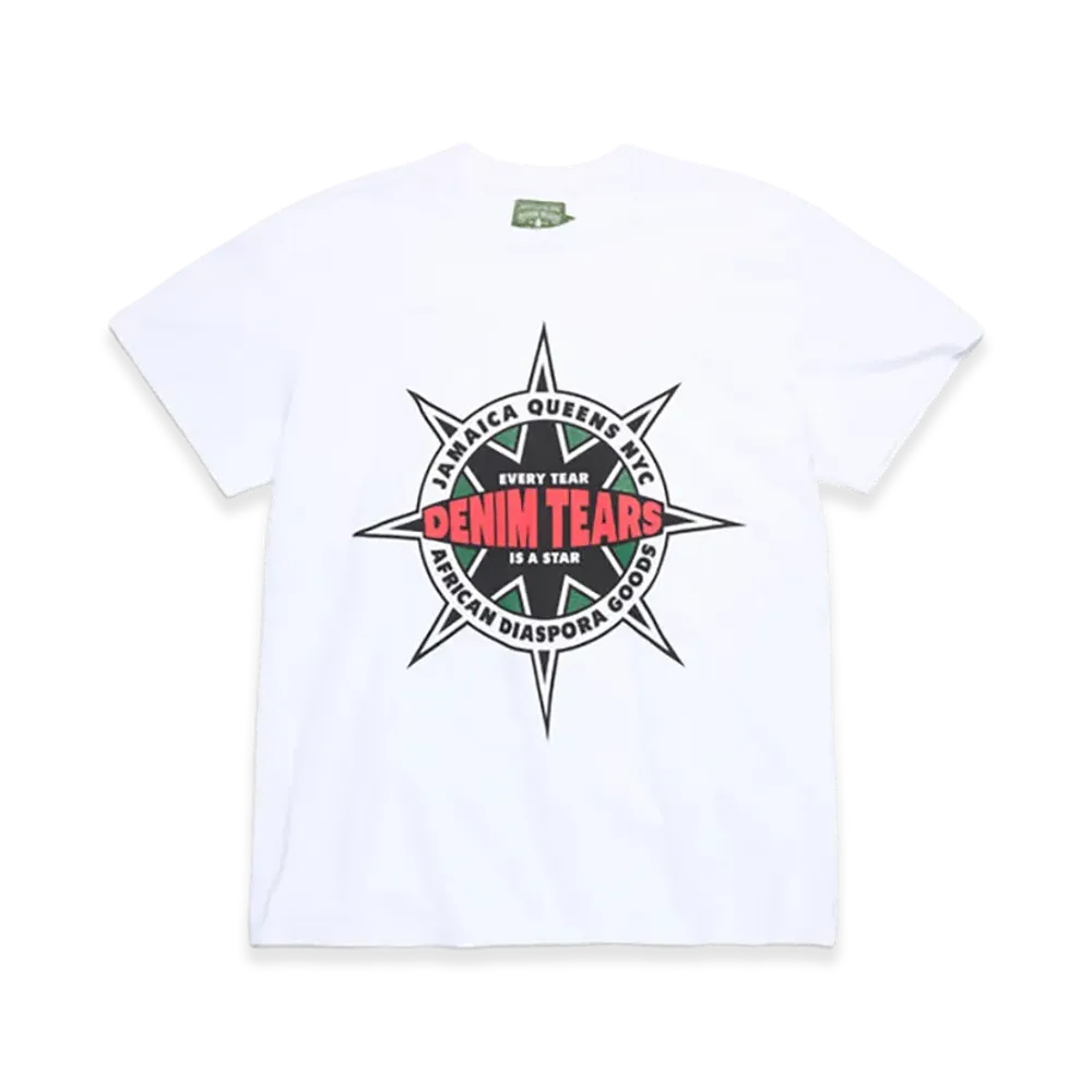 DENIM TEARS Libertas Star Tee "White"