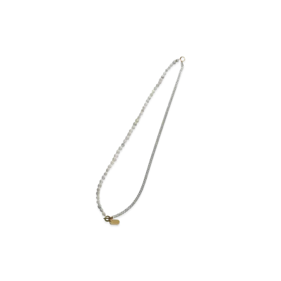 S'YTE White Howlite Chain Necklace Bracelet "Sliver/White"