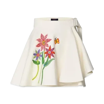 Louis Vuitton x Yayoi Kusama Flowers Mini Skirt "Blanc"