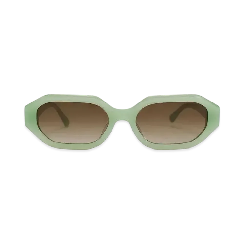 CHARLES & KEITH Gavine Recycled Acetate Oval Sunglasses "MintGreen"