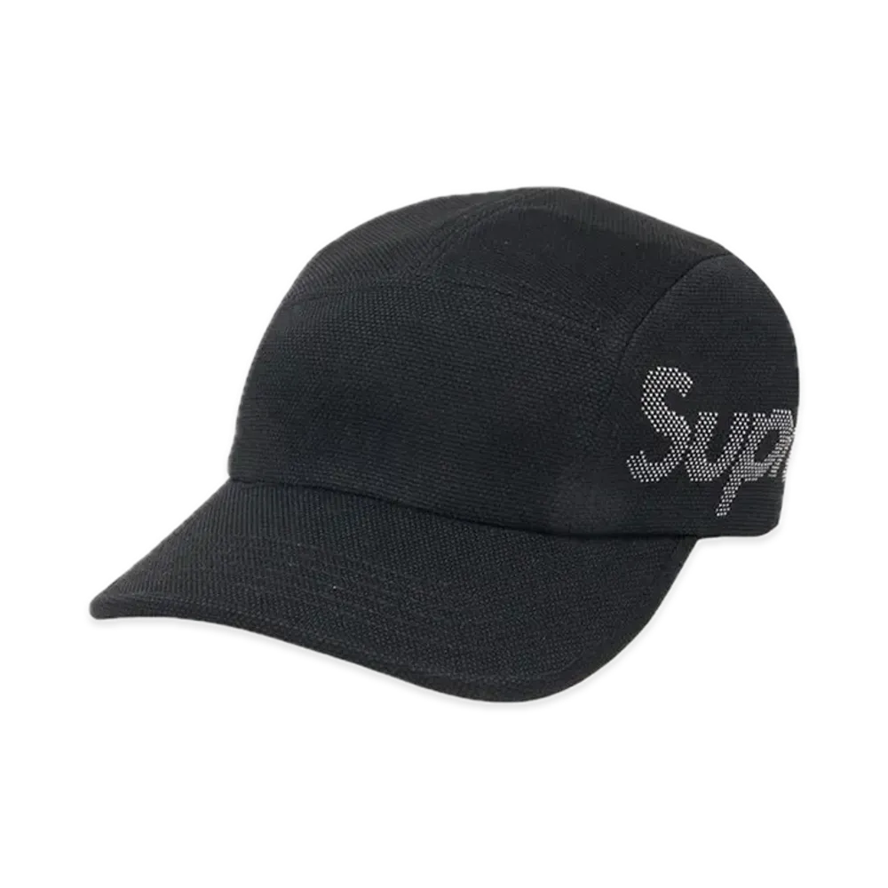 Supreme Jacquard Pique Camp Cap "Black"