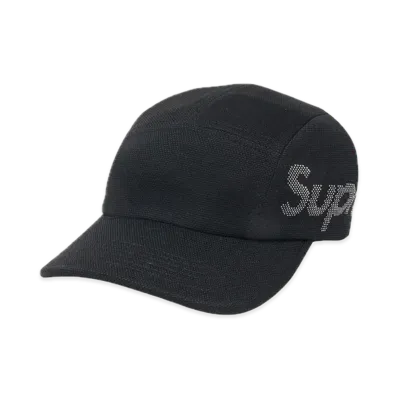 Supreme Jacquard Pique Camp Cap "Black"