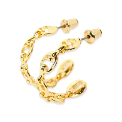 sacai Logo Anchor Chain Earrings "Gold"