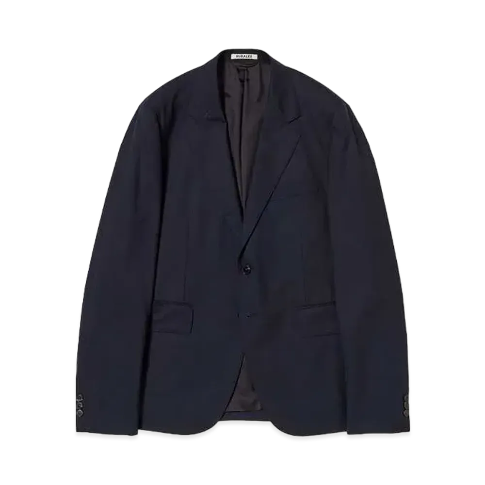 AURALEE Super Fine Tropical Wool Jacket "Dark Navy"