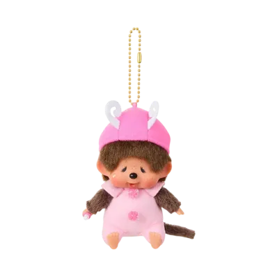 Sekiguchi Monchhichi Kao-deka SS Keychain Butterfly