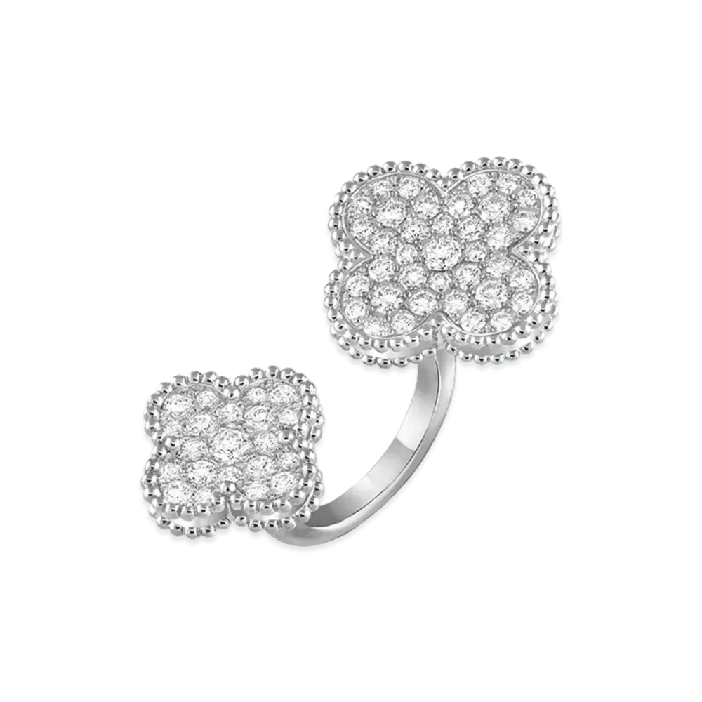 Van Cleef & Arpels Magic Alhambra Entre les Doigts ring "18K White gold/Diamond"