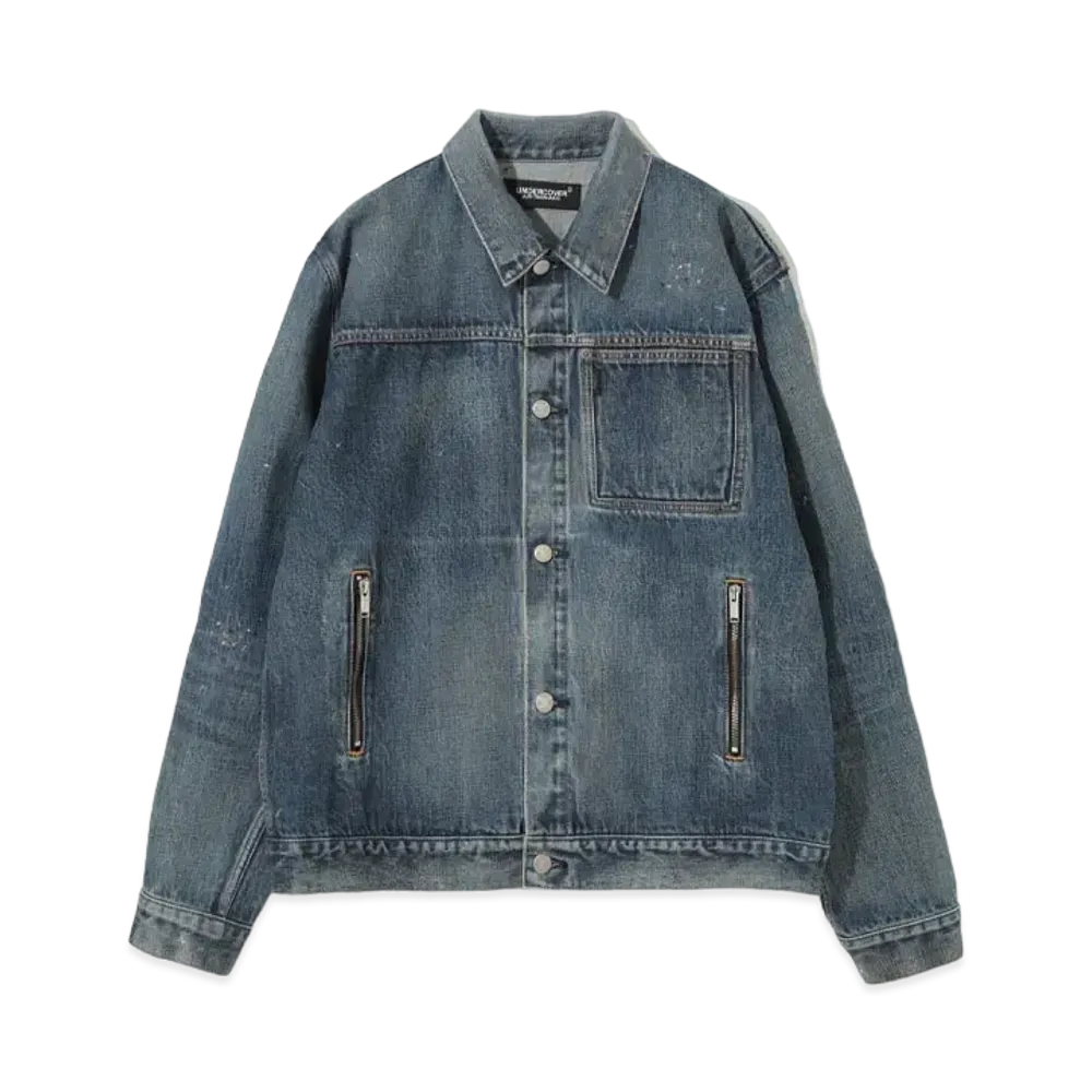 UNDERCOVER Used Distressed Denim Jacket "Light Blue Indigo"