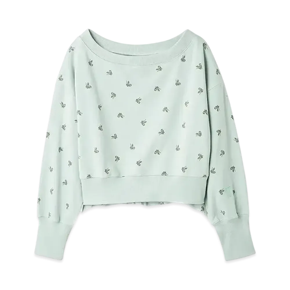 FURFUR x Philly chocolate Small Floral Pattern Sweat Set "Mint"