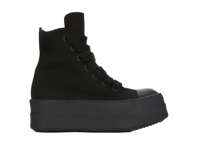 Rick Owens DRKSHDW SS26 Mega Bumper Jumbolace Sneaks 13oz Overdyed Denim "Black"