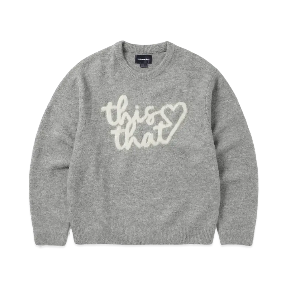 thisisneverthat Heart Logo Knit Sweater "Heather Grey"