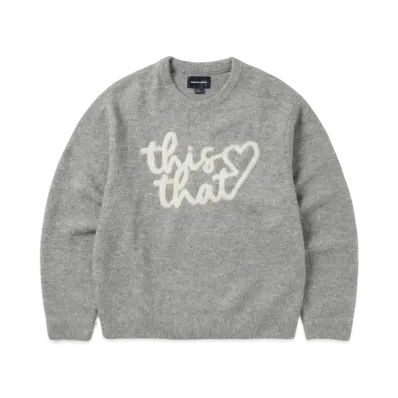 thisisneverthat Heart Logo Knit Sweater "Heather Grey"